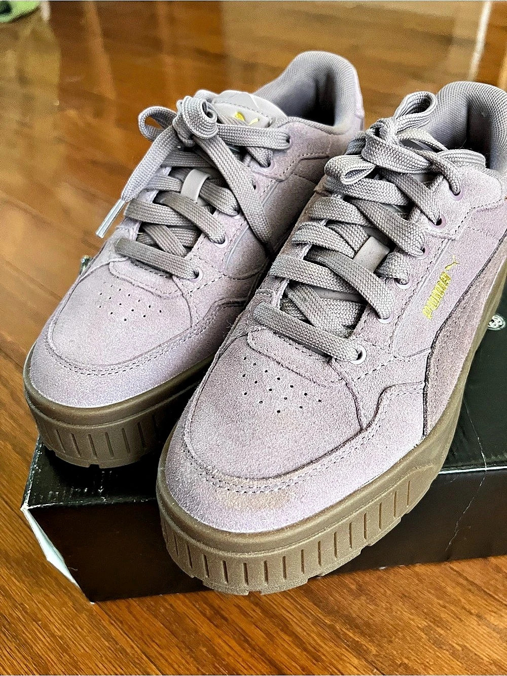 Puma Karmen II Idol Suede Platform Sneakers in Purple